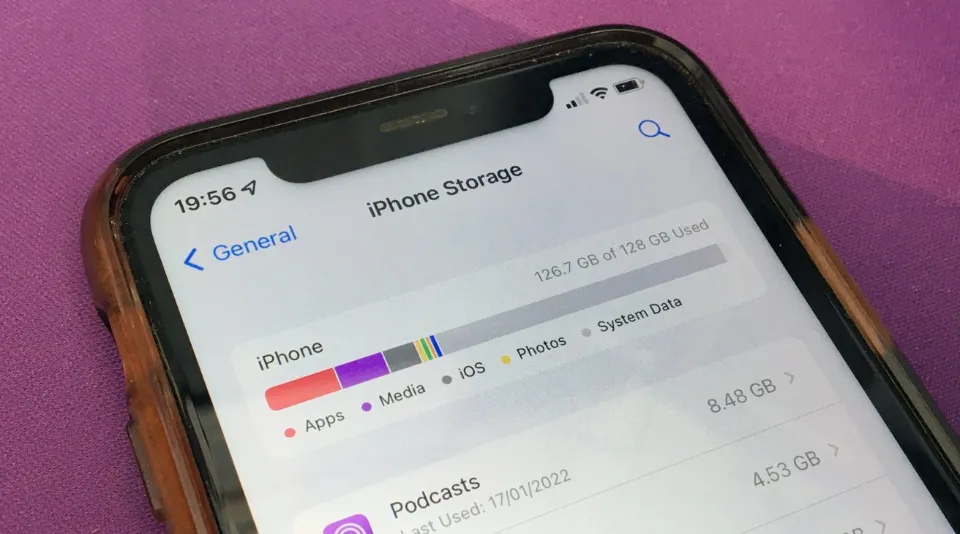 iPhone Storage Not Loading