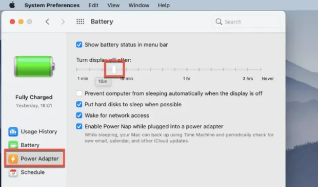 How to Change Screen Timeout When Mac Plugged into a Power Adapter